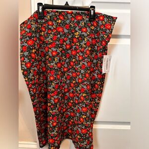 Lularoe Cassie Midi Skirt Size 2X Very colorful